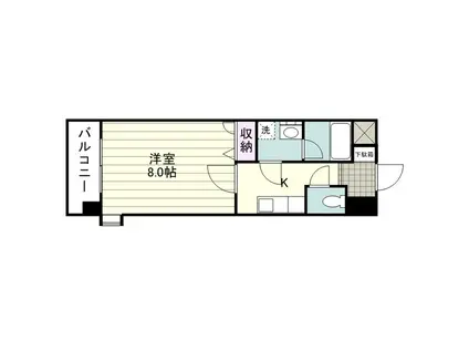 折田ビル(1K/4階)の間取り写真