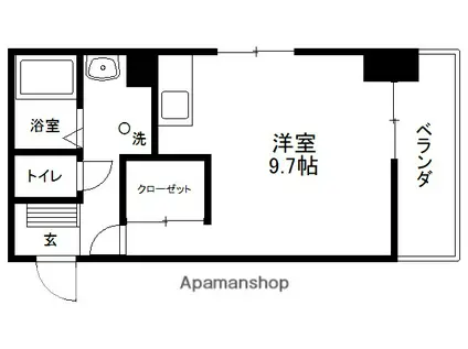 ホーマルハウト佐多(ワンルーム/3階)の間取り写真
