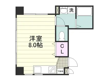 柳町MKビル2(ワンルーム/3階)の間取り写真