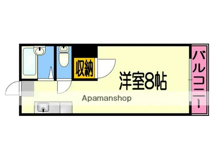 アーバンパレス新屋敷(ワンルーム/2階)の間取り写真