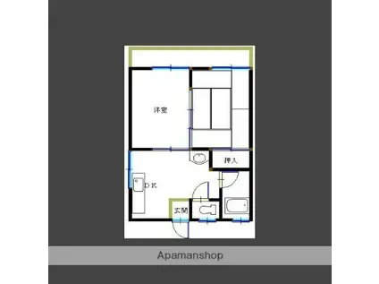 第一伊敷コーポ(2K/2階)の間取り写真