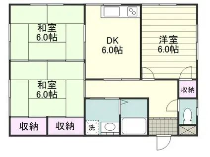 レムズ伊敷台(3DK/2階)の間取り写真