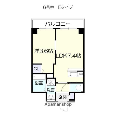 ピネータ天保山(1DK/4階)の間取り写真