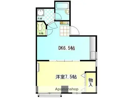 大福第15ビル(1DK/2階)の間取り写真