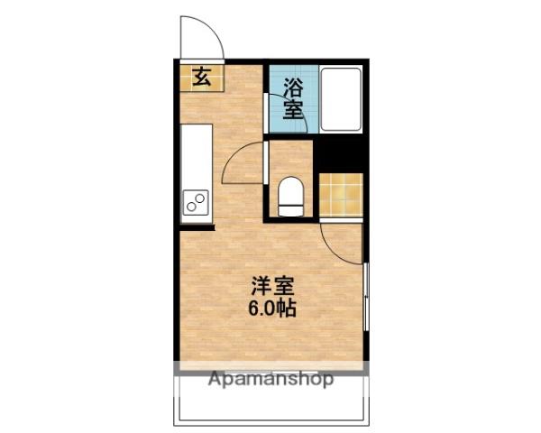 シャトレー鴨池(ワンルーム/2階)の間取り写真