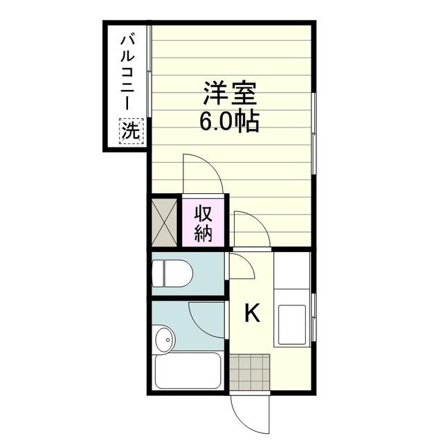 Mハイム(1K/3階)の間取り写真