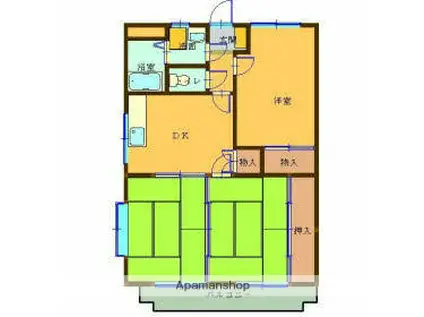 メゾンアコール(3DK/2階)の間取り写真