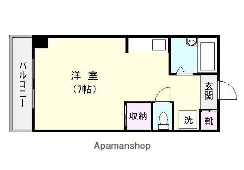 アップルコート紫原Ⅳ(ワンルーム/4階)の間取り写真