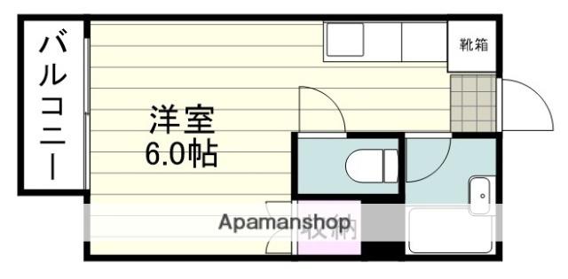 エントピア鴨池Ⅲ(1K/3階)の間取り写真