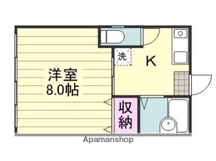鎌田ビル(1K/4階)の間取り写真