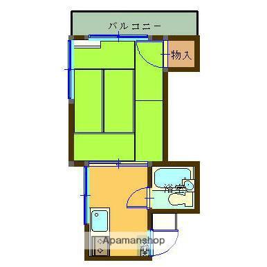 二宮アパート(1K/2階)の間取り写真