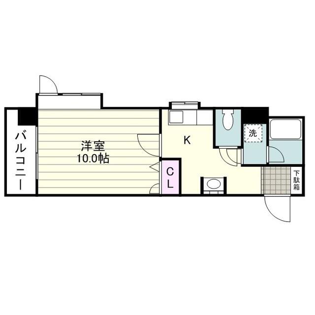 折田ビル(1K/3階)の間取り写真