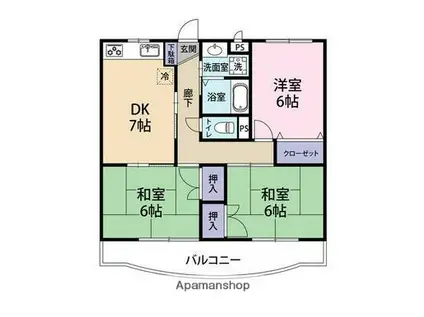 エミネンス久保(3DK/2階)の間取り写真