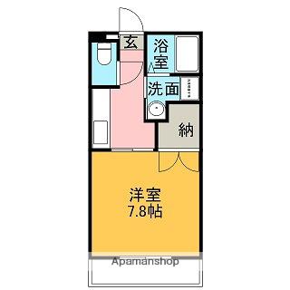 葉月館Ⅲ(1K/5階)の間取り写真