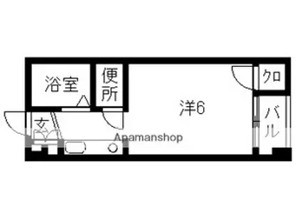 ハーミットマンション(1K/1階)の間取り写真