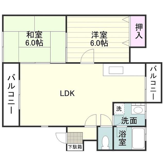 チェルシーコート(2LDK/3階)の間取り写真