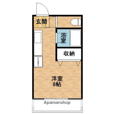 交通局スカイマンション(ワンルーム/8階)の間取り写真