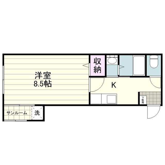 GRAND BLEU(1K/5階)の間取り写真