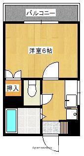 鹿児島市谷山線 荒田八幡駅 徒歩4分 5階建 築28年(1K/4階)の間取り写真