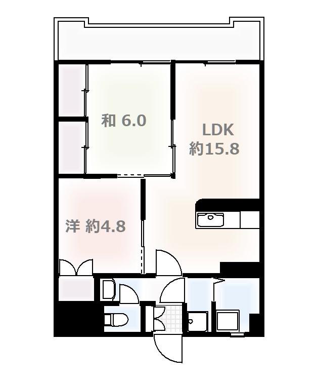 ラヴィエベル(2LDK/3階)の間取り写真