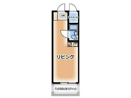 皐月マンション天文館(ワンルーム/10階)の間取り写真
