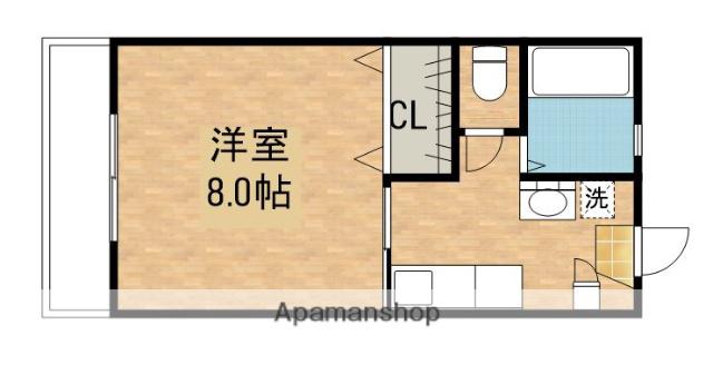 ハイツ花岡(1K/1階)の間取り写真