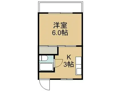 サングローリー(1K/1階)の間取り写真