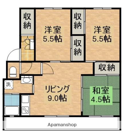 サルヴァトーレ寿(3DK/3階)の間取り写真