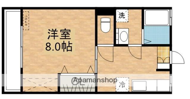 ユニオンレストⅠ(1K/2階)の間取り写真