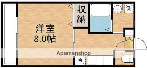 フェヴァリーⅠ(1K/2階)の間取り写真