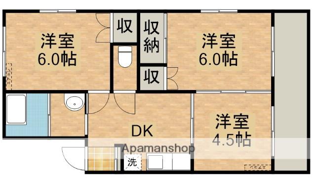 アーク笠之原(3K/1階)の間取り写真