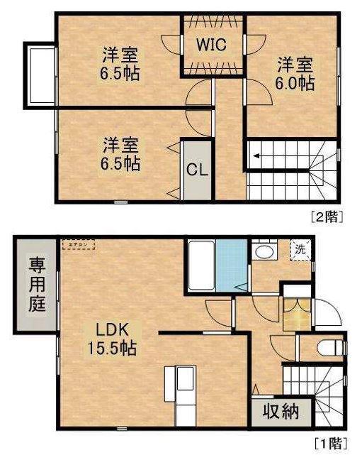 リースランド西原 A棟(3LDK)の間取り写真