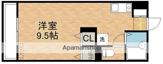 サンセットビレッジ新川B棟(ワンルーム/3階)の間取り写真