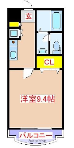 アストラム(1K/3階)の間取り写真