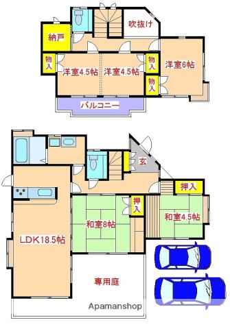 日豊本線 姶良駅 徒歩5分 2階建 築33年(5LDK)の間取り写真