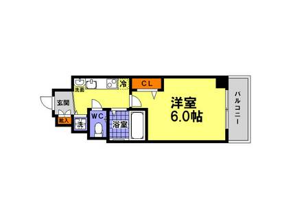 大国町1丁目マンション(1K/9階)の間取り写真