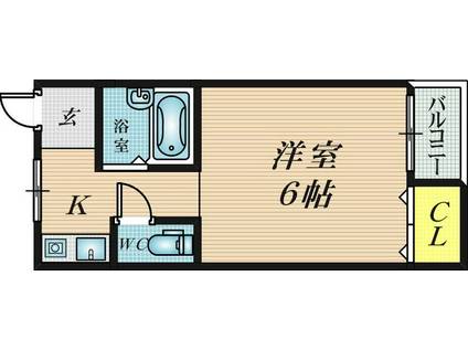 シャトレ小阪(1K/3階)の間取り写真