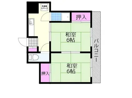 メゾン興和(2K/4階)の間取り写真