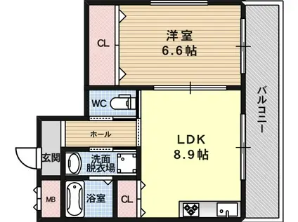 サンライズマンション3番館(1LDK/1階)の間取り写真