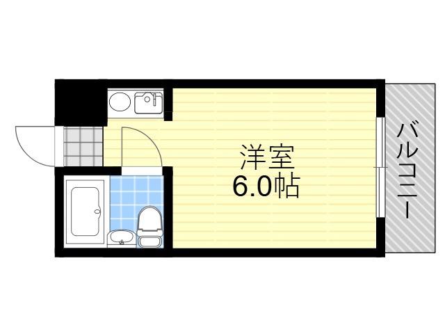 シャトーメルヘン(ワンルーム/2階)の間取り写真