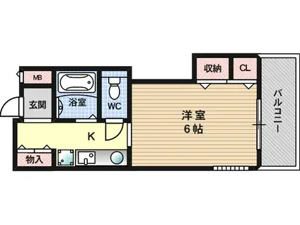 モダニティ塚本(1K/4階)の間取り写真