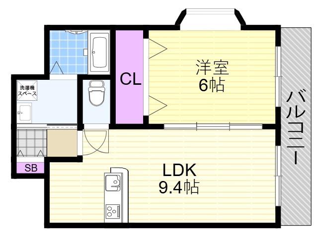 ADER LEBEN(1LDK/7階)の間取り写真