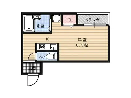 塚本パールビル(ワンルーム/3階)の間取り写真