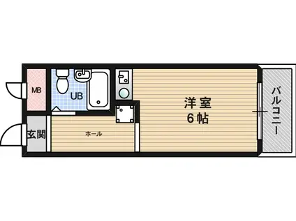 トピアリー淀(ワンルーム/4階)の間取り写真