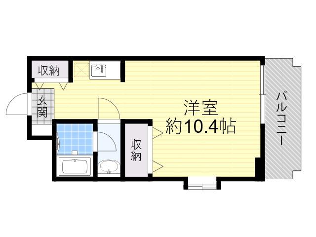 HELIOS(1K/4階)の間取り写真
