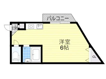 ロイヤルリゾートグラジア(ワンルーム/3階)の間取り写真
