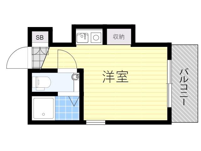シャルム十三(ワンルーム/4階)の間取り写真