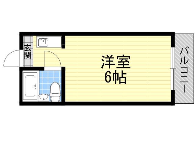 ジオナ大和田(ワンルーム/2階)の間取り写真
