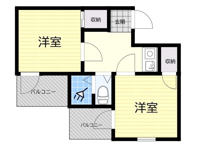 イプセ府中(1DK/5階)の間取り写真