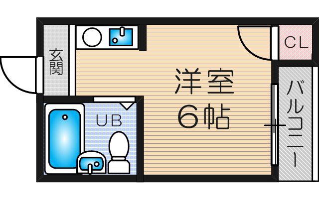 アーバンコート十三(ワンルーム/5階)の間取り写真